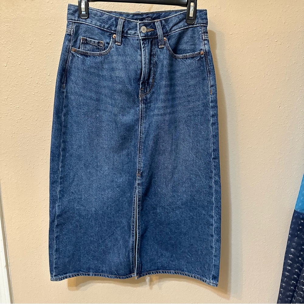 Old Navy Midi Medium Denim Skirt